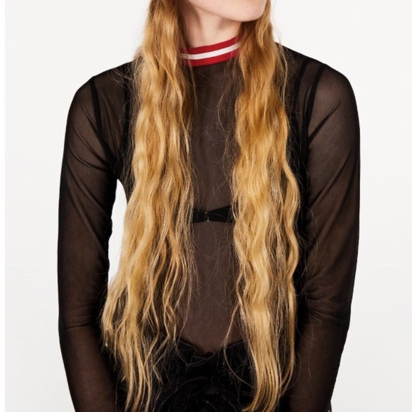ZARA Semi-Sheer T-Shirt - Picture 1 of 8